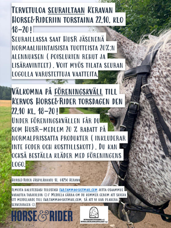 Seurailta Keravan Horse&Riderissa